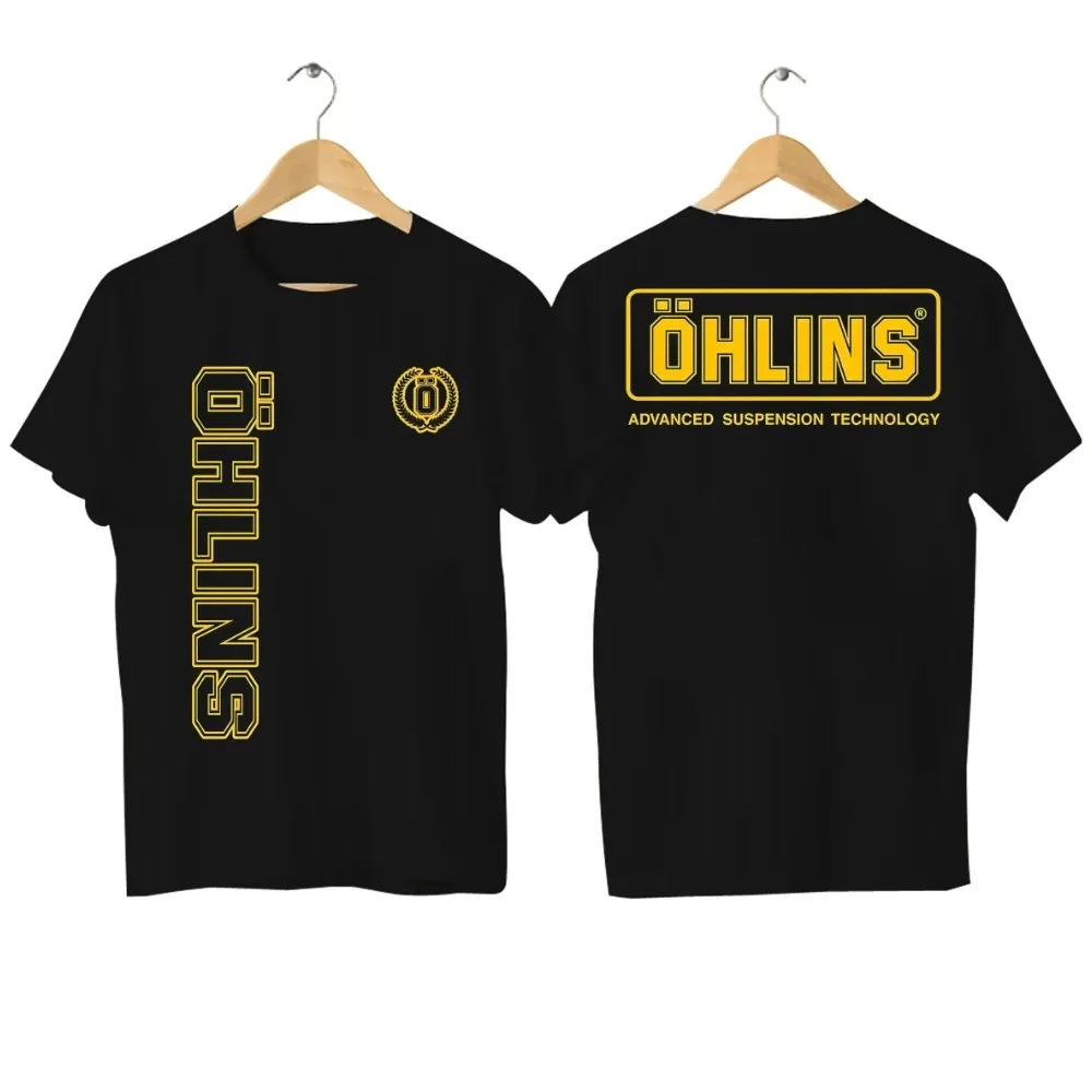 SummerMen Tshirt Amazing Tees Women Ohlins Shock Suspension Car Motorcycle Sport Racing T Shirt 2024 Oversized T-shirt Male