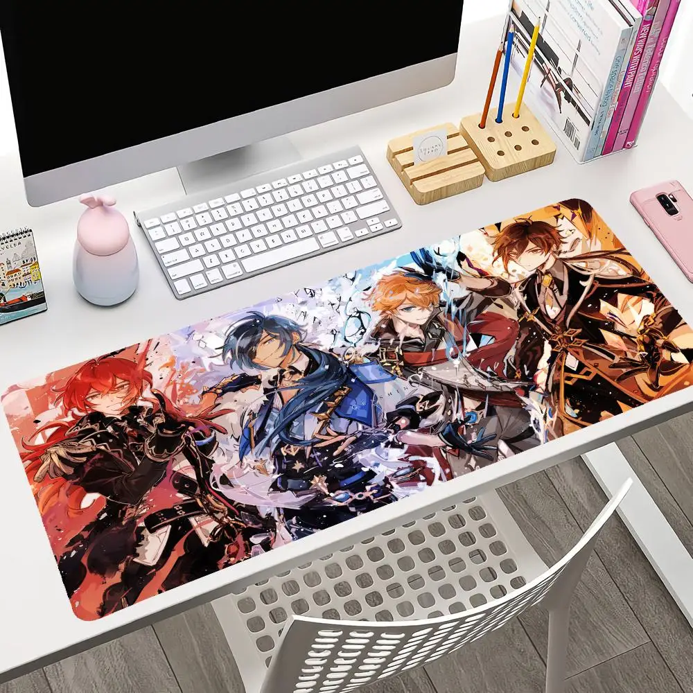 Tartaglia Genshin Impact Mousepad Large Gaming Mouse Pad LockEdge Thickened Computer Keyboard Table Desk Mat