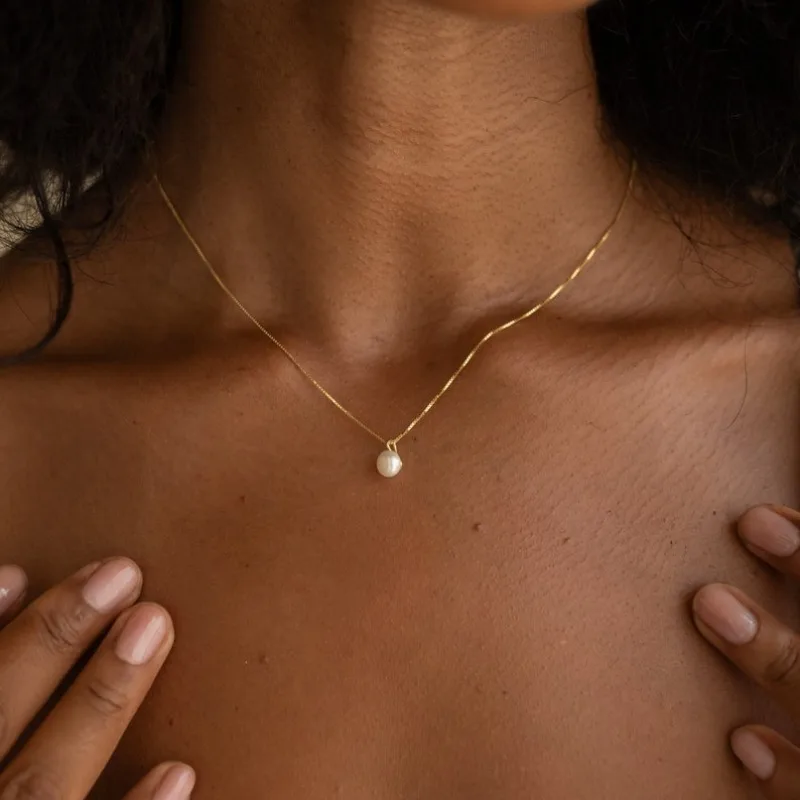 

Dainashi 5-6mm Freshwater Pearl Necklace for Women 45cm Pearl Pendant Necklaces Jewelry Gift 2025 New Arrivals