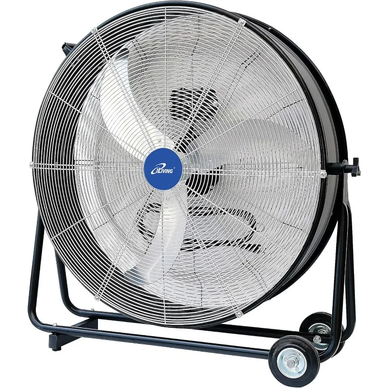 High Velocity Drum Fan Industrial, Commercial, Air Circulator for Garage, Shop, Patio, Barn, Greenhouse,