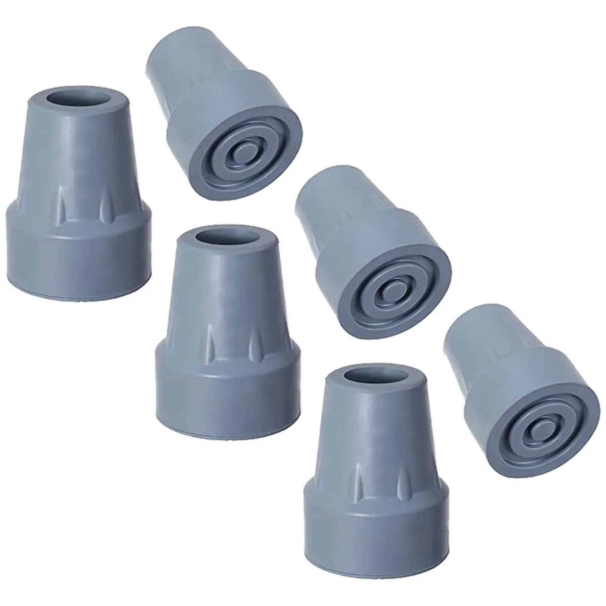 New Crutch Tips, 3/4Inch Heavy Duty Non-Slip Rubber Cane Tips, Replacement Cane Foot Caps, Crutch Pads,6 PCS