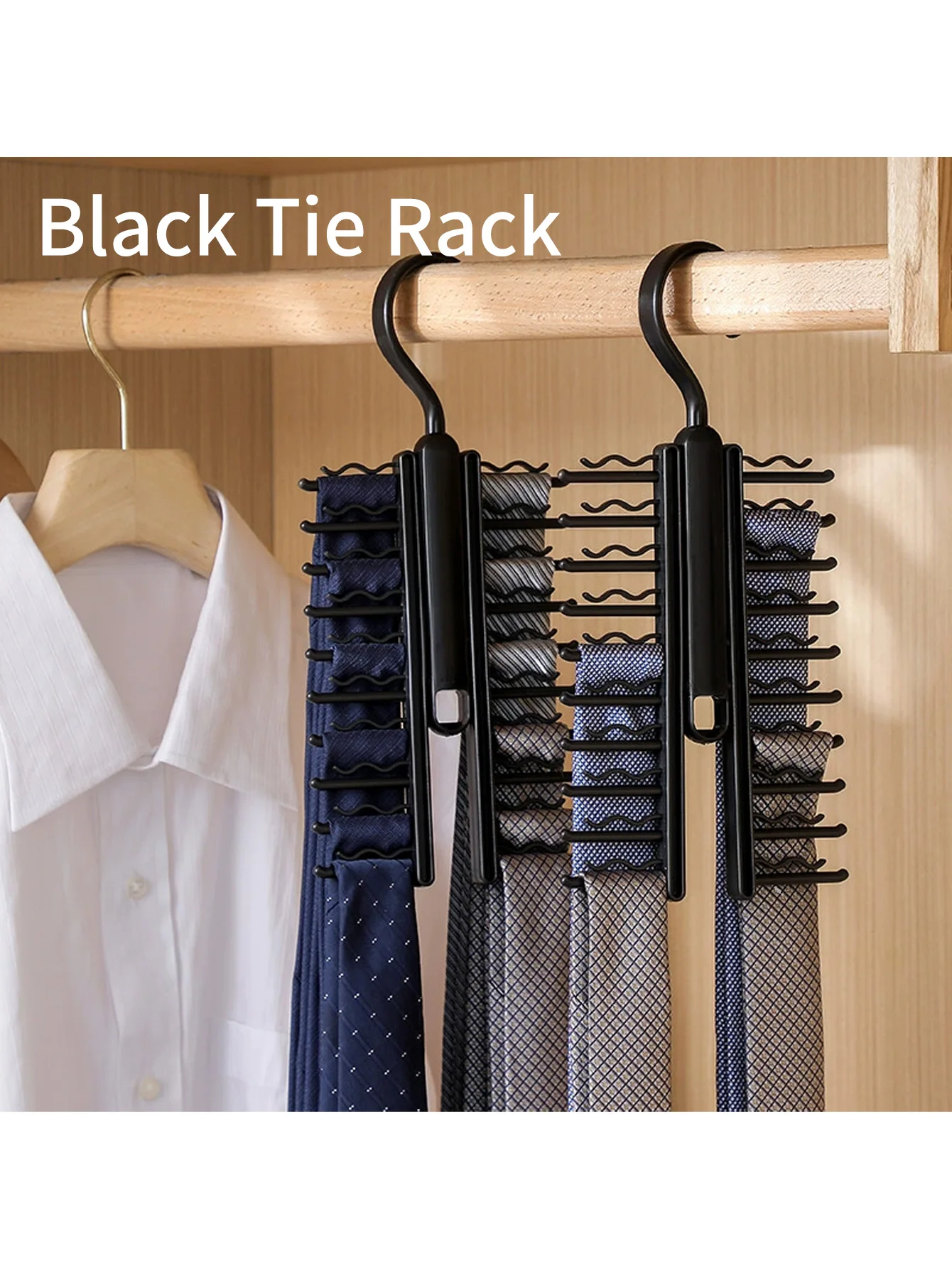 1/2pcs Multifunctional Tie Rack Organizer - Can Accommodate Ties, Scarves, Belts - Space Saving Closet Storage Solution, Durable