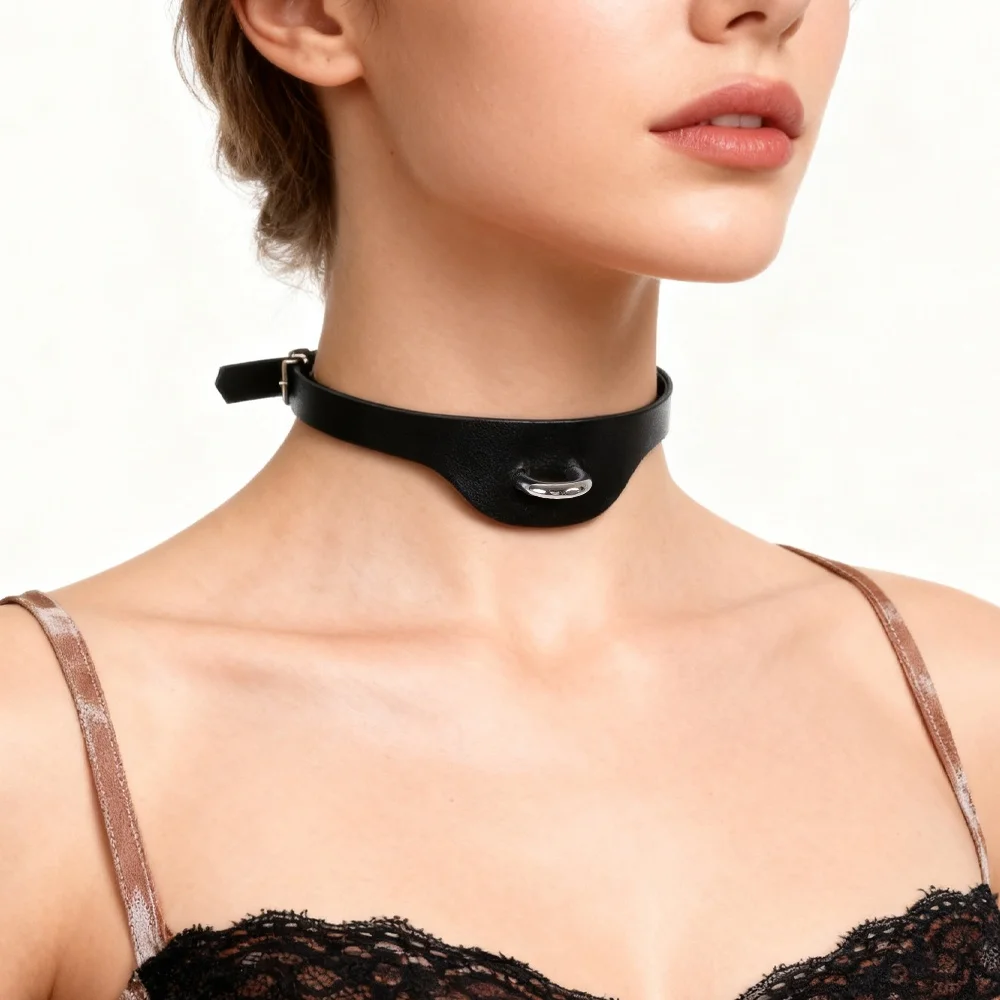 

Воротник в стиле ретро в готическом стиле панк, сексуальное украшение для шеи из искусственной кожи, уличная мода для ночного клуба, аксессуары для воротника на ключицы