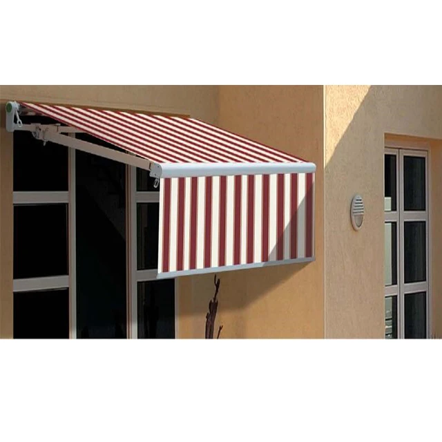 Outdoor Electric Motorized Window Retractable Awning Canopy for Balcony Sunshade Waterproof Folding Arm Shelter for Home