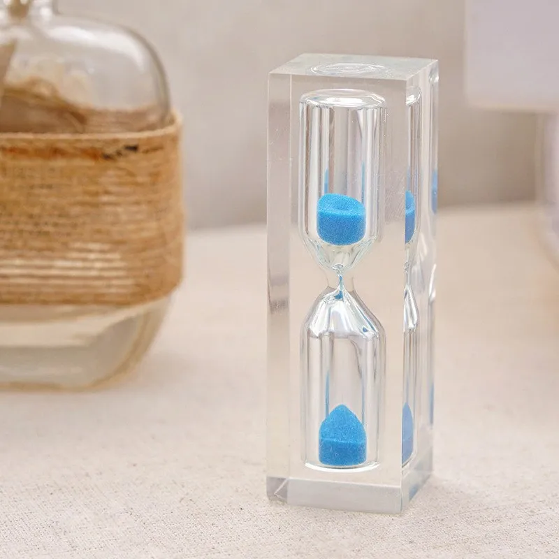 3 Minutes Transparent Hourglass Acrylic Sandglass Dental Kids Sandglass Tooth Brushing Timer Kitchen Sand Clock Timer Gift