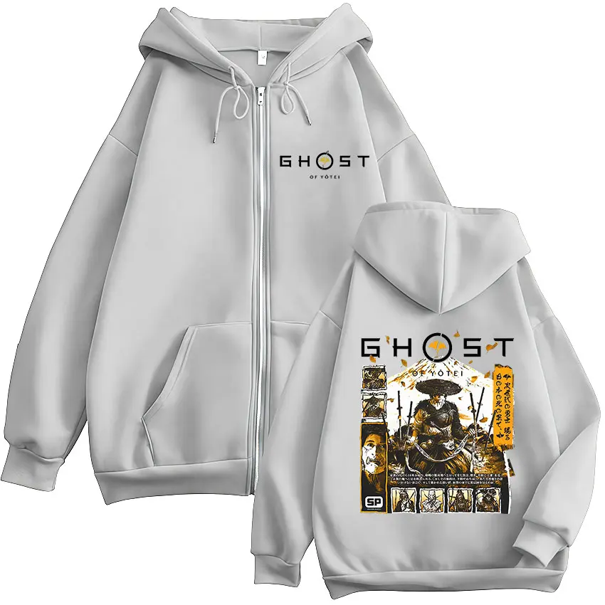 اليابانية شبح يوتي قلنسوة بسحاب الرجال موضة عالية الجودة Harajuku سترة البلوز Y2K ريترو المتضخم الصوف نمط هودي #6