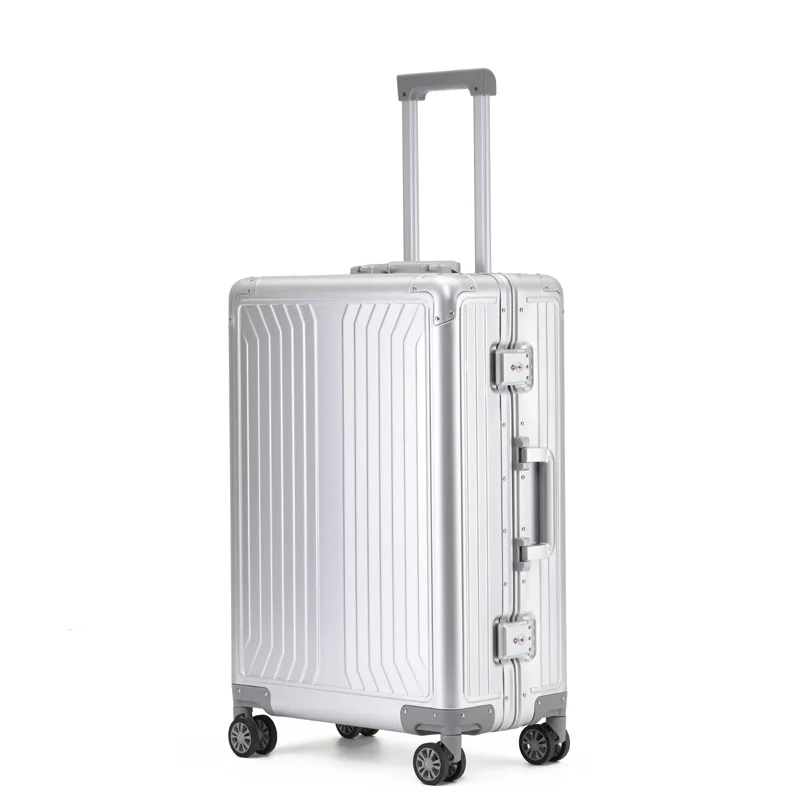 Novo all-aluminum travel bagagem multi-função trole mala de negócios caixa de senha dos homens carry on feminino saco de bagagem de rolamento