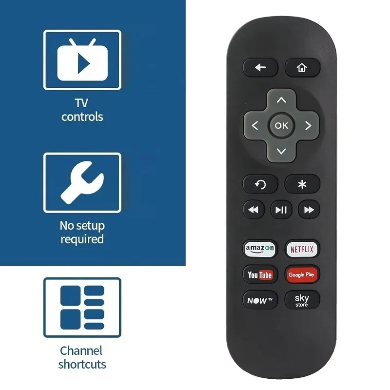 YP New Remote Control Use for TELSTARA TV with Netflix Foxtel Shortcut Buttons Replacement Use Directly