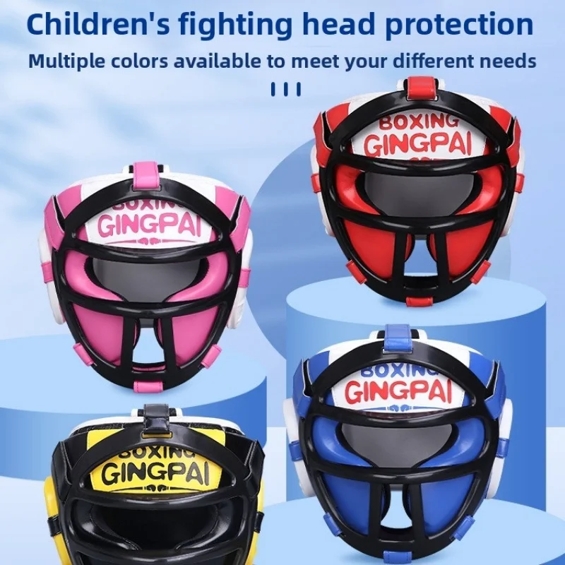 Boxing Helmet Adult Kids Sparring Fighting Mask Headgear for Muay Thai Taekwondo Training Men Women Protective Gear