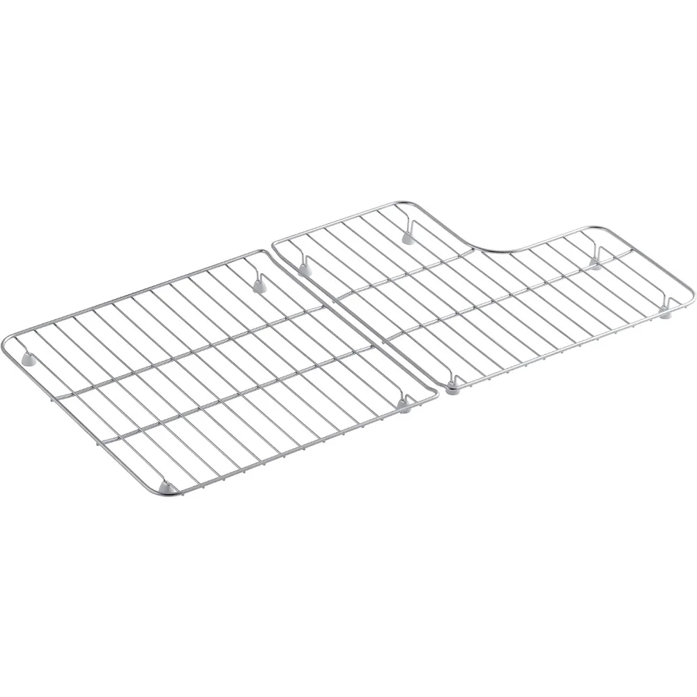 KOHLER 6639-ST Whitehaven Bottom Basin Rack, Steel Sink Racks for 36" Whitehaven Sink, Includes Left and Right Racks, Stainless