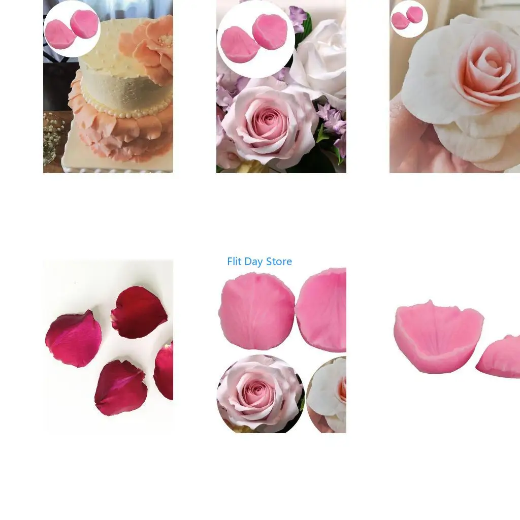 F92C Handmade 3D Soap Bar Craft Kitchen Baking Fond Soap Mold Exquisite Rose Petal