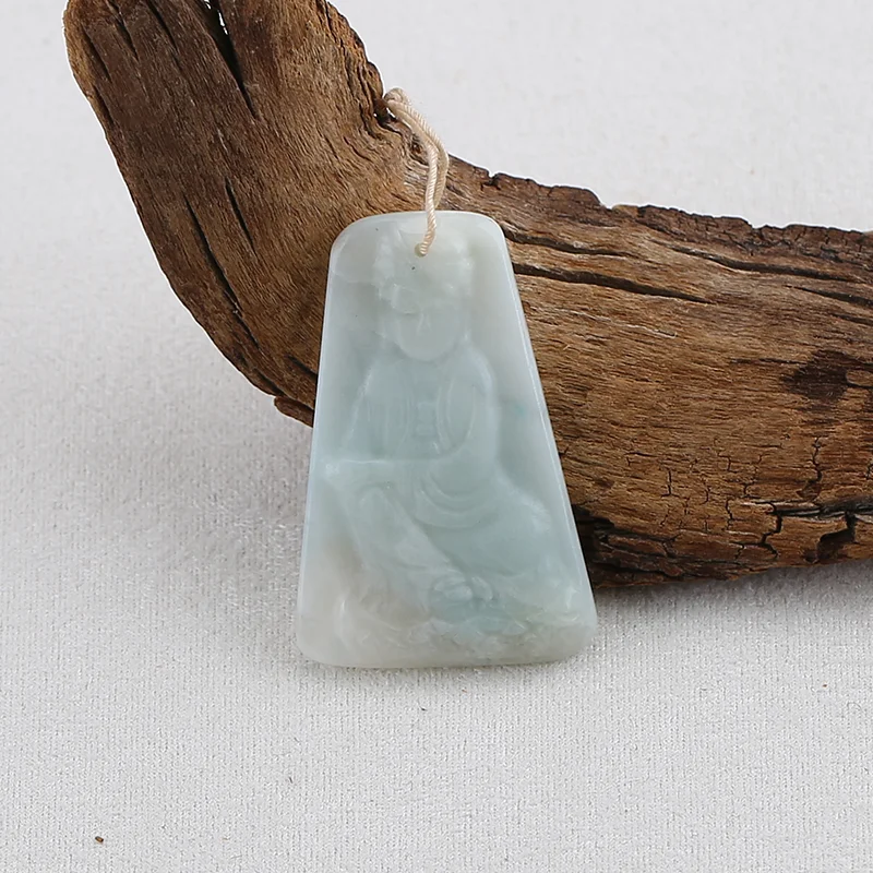 

Натуральные бусины из амазонита с гравировкой Будды для создания украшений, ручная работа, натуральные каменные бусины.