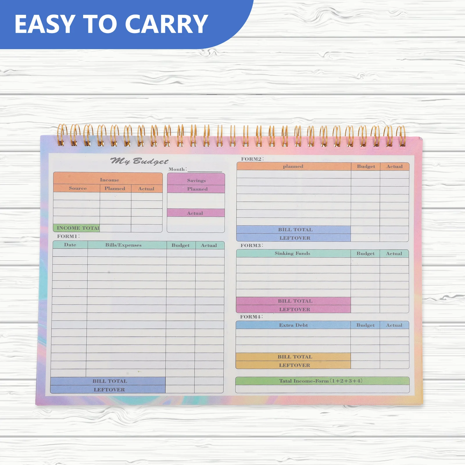 دفتر ملاحظات B5 لتتبع النفقات، دفتر الأستاذ المالي الوظيفي لتسجيل الدخل وتخطيط الميزانية ومراقبة النفقات في أي وقت #3