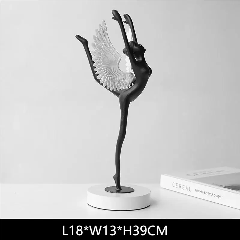 Simple ballet girl figure sculpture decoration