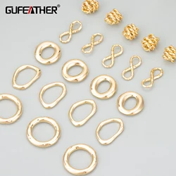 GUFEATHER MD65,jewelry accessories,18k gold rhodium plated,copper,charm,handmade,diy pendants,connector,jewelry making,10pcs/lot
