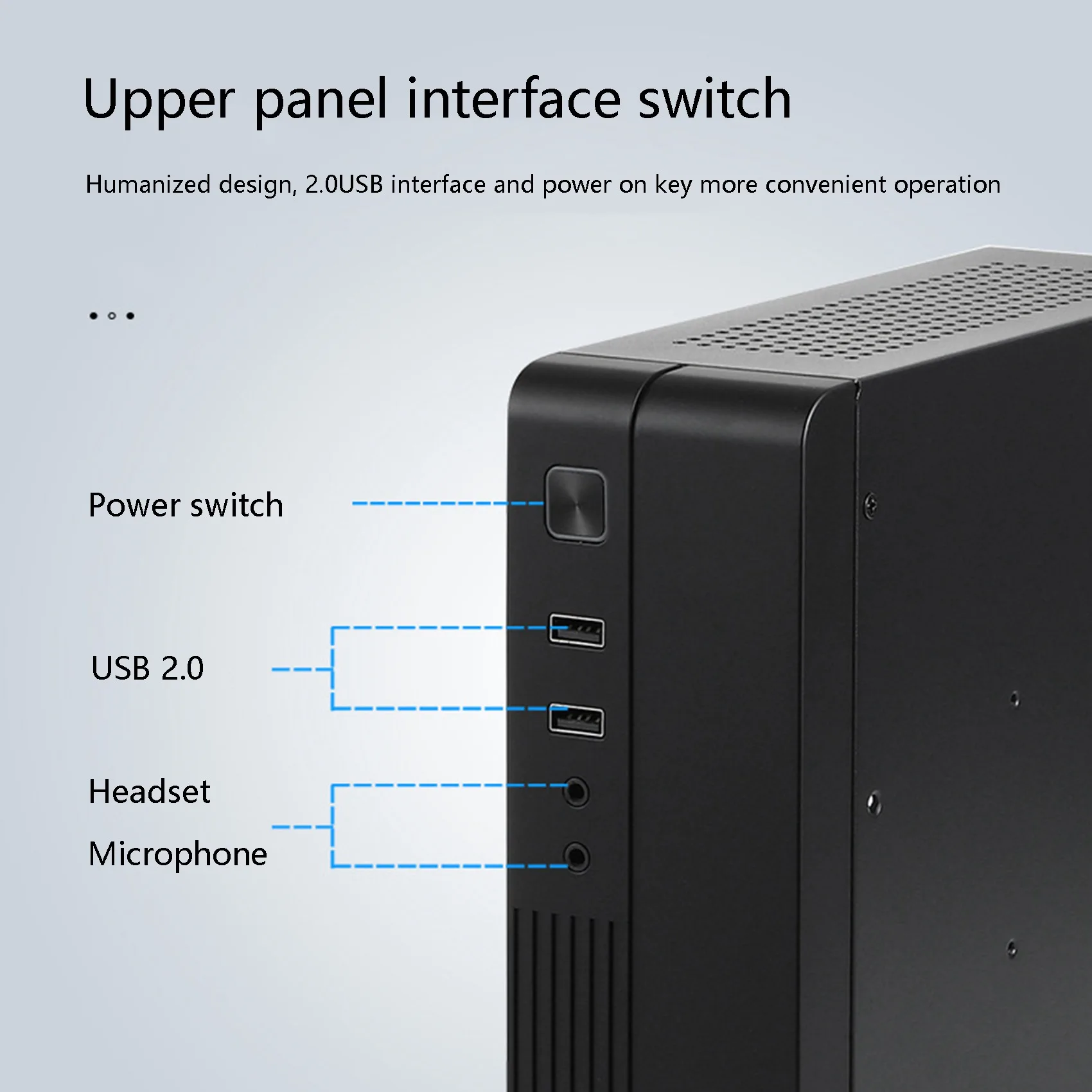 CompatibleMX02 Mini ITX Computer Case HTPC Host Chassis USB2.0 ITX Enclosure Industrial Control Chassis for Office Business