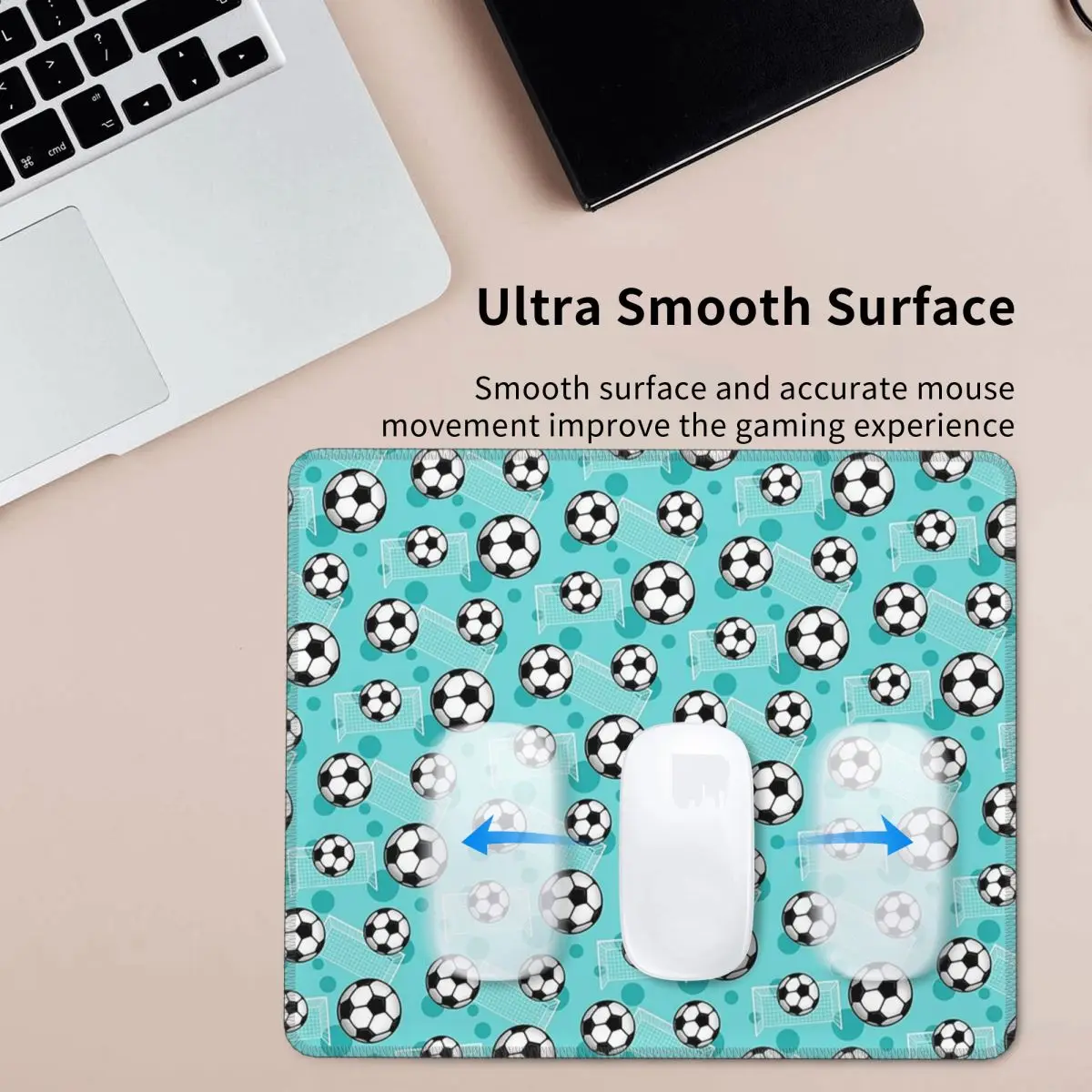 

Футбольный мяч и ворота с бирюзовым узором - бирюзовый футбольный коврик для мыши Компьютерная клавиатура Коврик для мыши Геймер ПК Ноутбук Настольный коврик Офисные настольные коврики