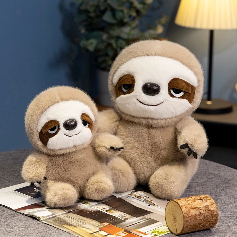 22cm/32cm Cute Cartoon Sitting Sloth Plush Toys Soft Fluffy Big Eyes Sloth Doll Kawaii Home Decor Funny Toys For Children