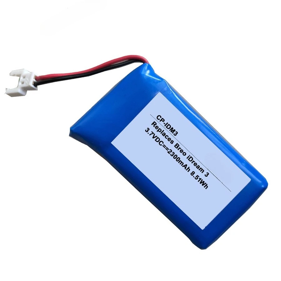 3.7V 2300mAh CP-IDM3 Li-Ion Battery for Breo IDream 3/3s/X Massage Device Compatible MLP783048-2P Rechargeable Batteries