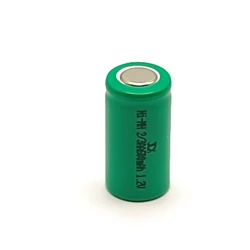 JCX 1PC Flat Top 1.2V Nimh 600mAh 2/3AA Battery Cell with Max 5.0C Discharge Rate