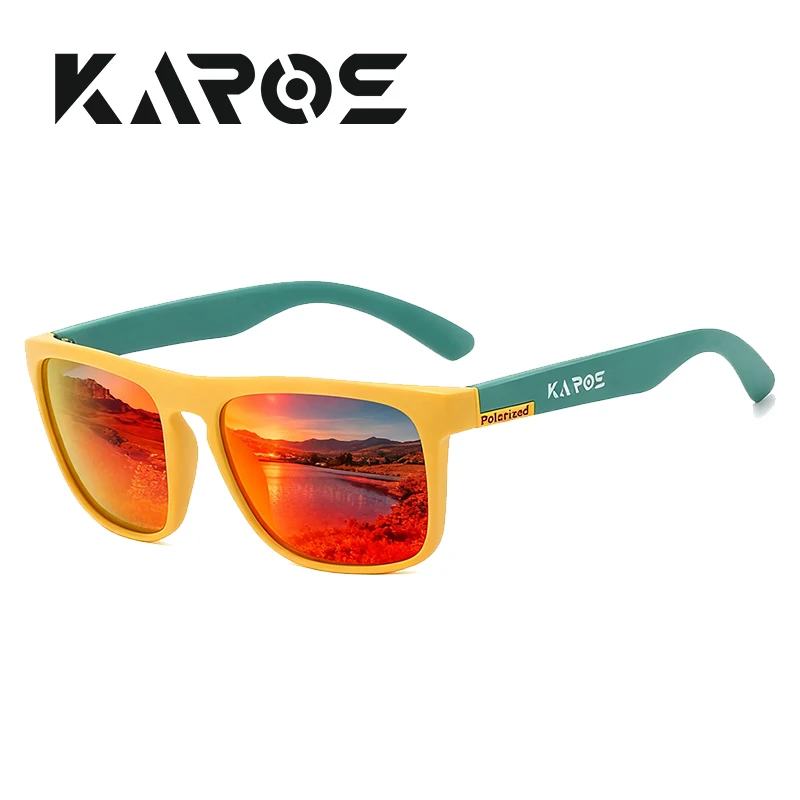 نظارات شمسية مستقطبة بإطار مموه من KAROS للرجال والنساء، نظارات رياضية خارجية ملفوفة لصيد الأسماك والقيادة والتنزه والتخييم