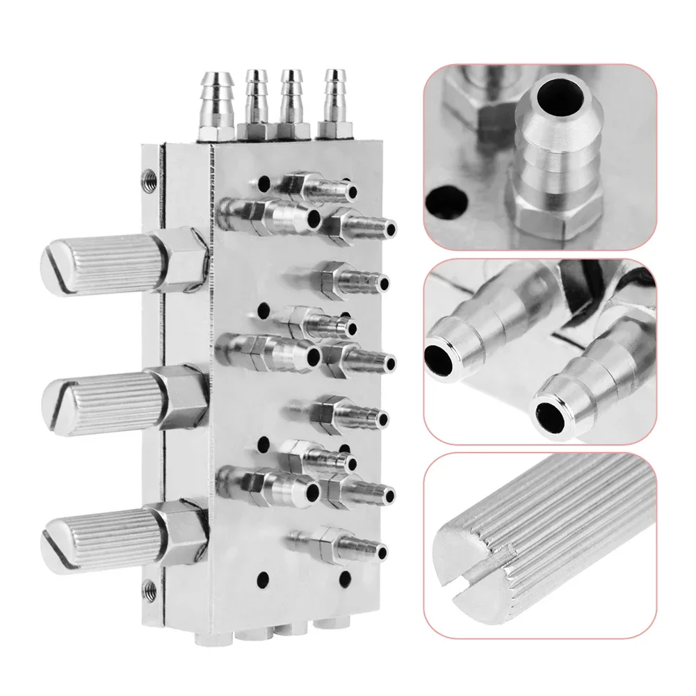 Válvula de membrana de diafragma de água de metal 3 em 1, acessório de controle de válvula de cadeira dentária para laboratório dentário, válvula de fornecimento de cadeira dentária, 1 peça