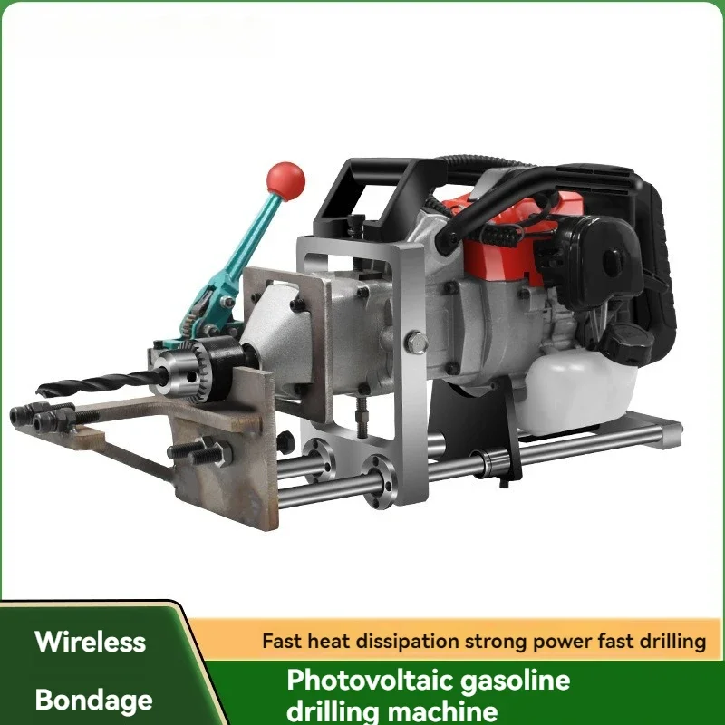 ใหม่ 2 จังหวะเบนซินพลังงานแสงอาทิตย์เครื่องเจาะข้ามท่อเหล็กเจาะวงเล็บ Power Generation Pile เจาะ