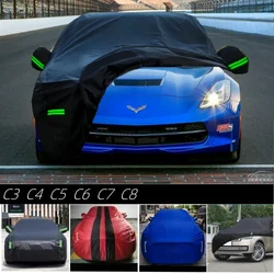 Four Seasons Universal Resistant Waterproof Outdoor Full Car Cover Aganist Anti UV Rain Snow For Corvette C3 C4 C5 C6 C7 C8