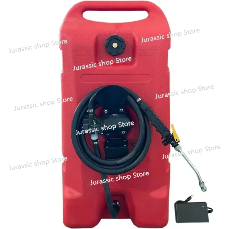 

Gas Fuel Caddy Transfer Tank Container with Pump Rolling Gasoline Can / 14 Gallon Caddy