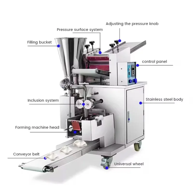 Automatic Mini Momo Samosa Ravioli Maker Multifunctional Empanada Spring Roll Dumpling Machine Food Grade Material Easy Clean