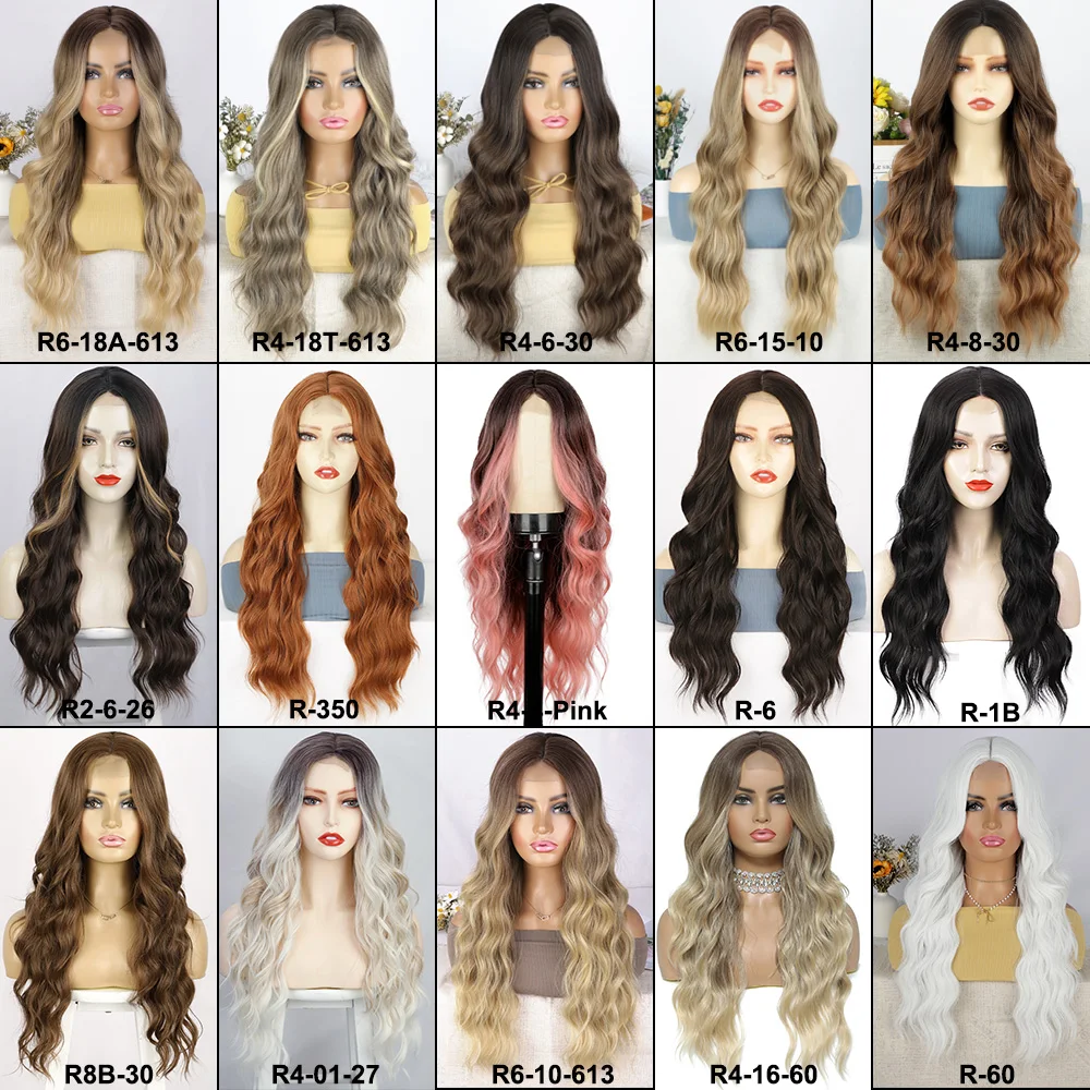 الاصطناعية الدانتيل شعري الباروكات البني شقراء Balayage طويل متموج الدانتيل الجبين شعر مستعار اليد الكروشيه الدانتيل الباروكات للنساء مقاومة للحرارة