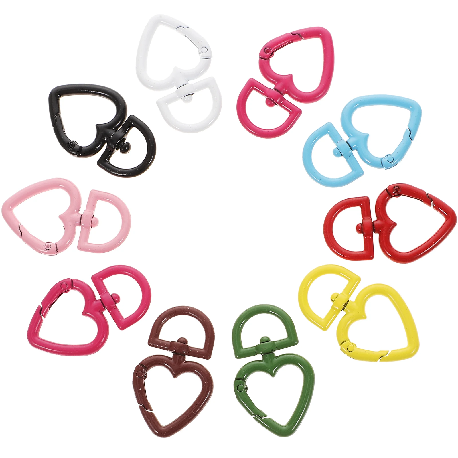 

Peach Heart DIY Keychain Making Accessories Zinc Alloy Heart Clasps For Keychains Durability Craft Jewelry Supplies