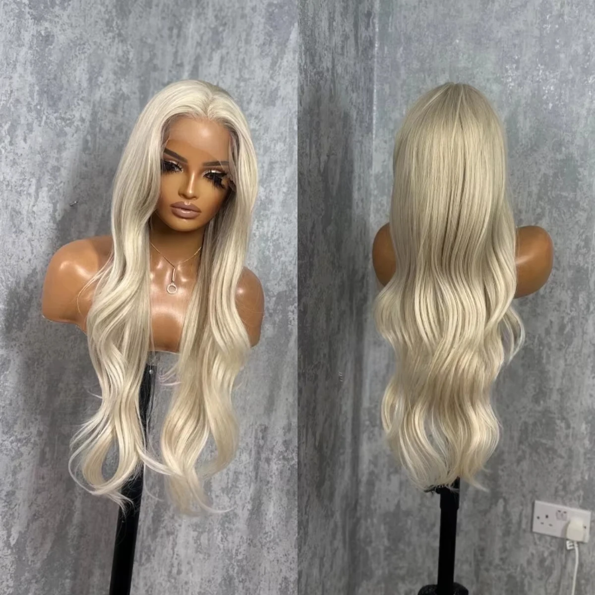 

Светло-русые синтетические парики спереди, 136*4HD, прозрачные парики с кружевным верхом, женский модный бесклеевой парик, готовый к работе, волокно для косплея