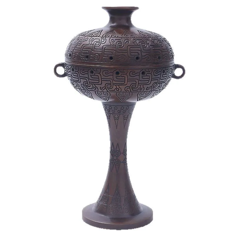 

Living room sunken sandalwood burner ornament collection replica Han bean incense antique household all-copper