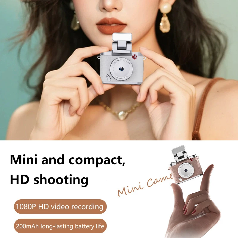 

Мини-камера для детей, портативная, 1080P Full HD, карманная, для путешествий, фотосъемки, подарок, для активного отдыха, 2026