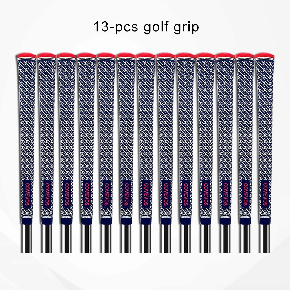 

13-pcs new golf grips, high-end, comfortable grip, non-slip texture, unisex, showing mechanical beauty, natural rubber.