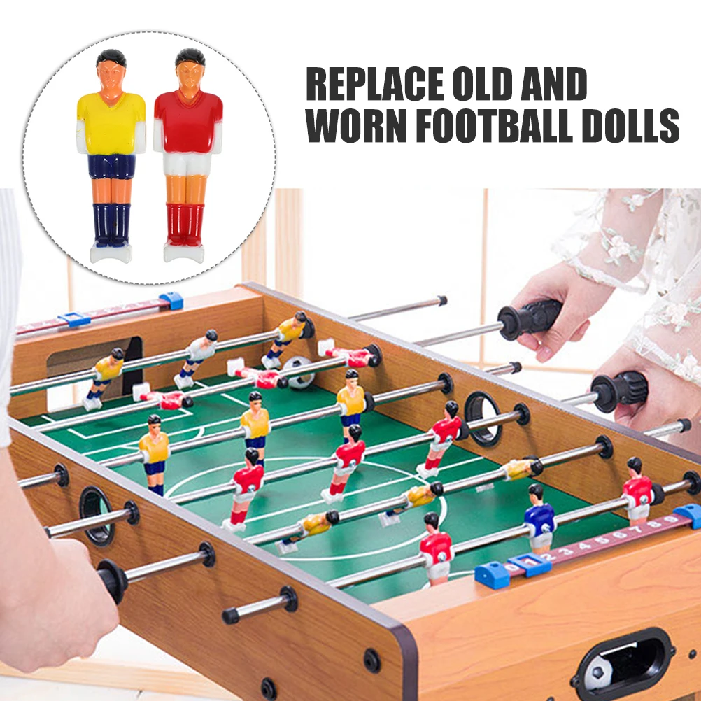 

4 шт. фигурки для настольного футбола, сменные футбольные игроки из ПВХ, износостойкие, гладкая отделка, детали для настольных футбольных игр, аксессуары