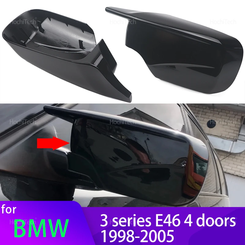 

Для BMW 3 серии E46 4-дверные 1998-2005 глянцевые черные карбоновые колпачки заднего вида для наружных боковых зеркал 51168238376 51168238375