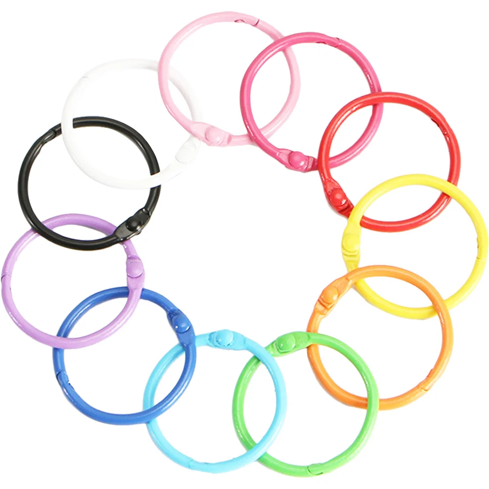 DIY Binder Ring Keychains Reusable Book Multifunction Daily Use Keyring