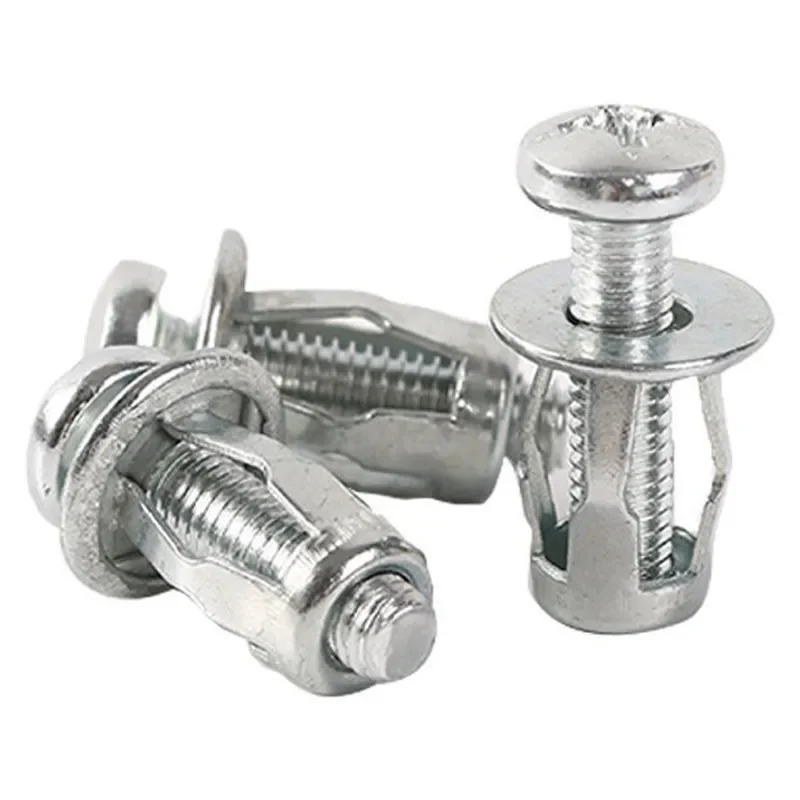 10pcs Metal Screw Jack Nuts Steel Petal Nut Screw Expansion Nut expansion screw for Hollow Wall Iron Skin Line M4 M5 M6 M8