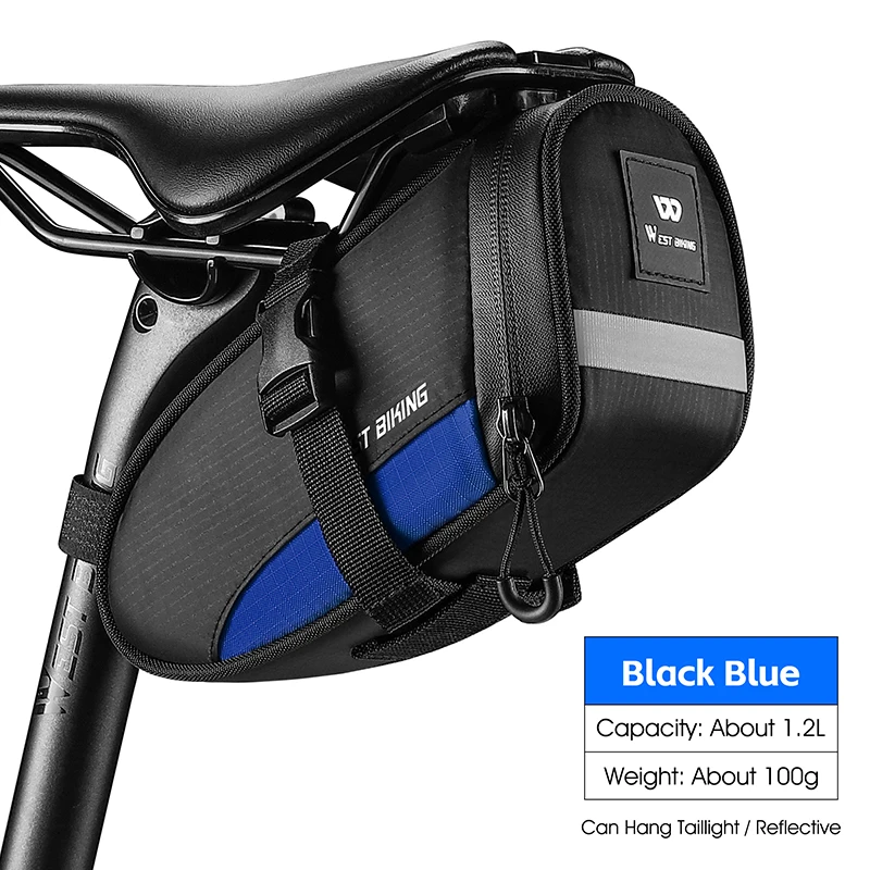 West Biking Reflective Saddle Bag 17x10x9CM