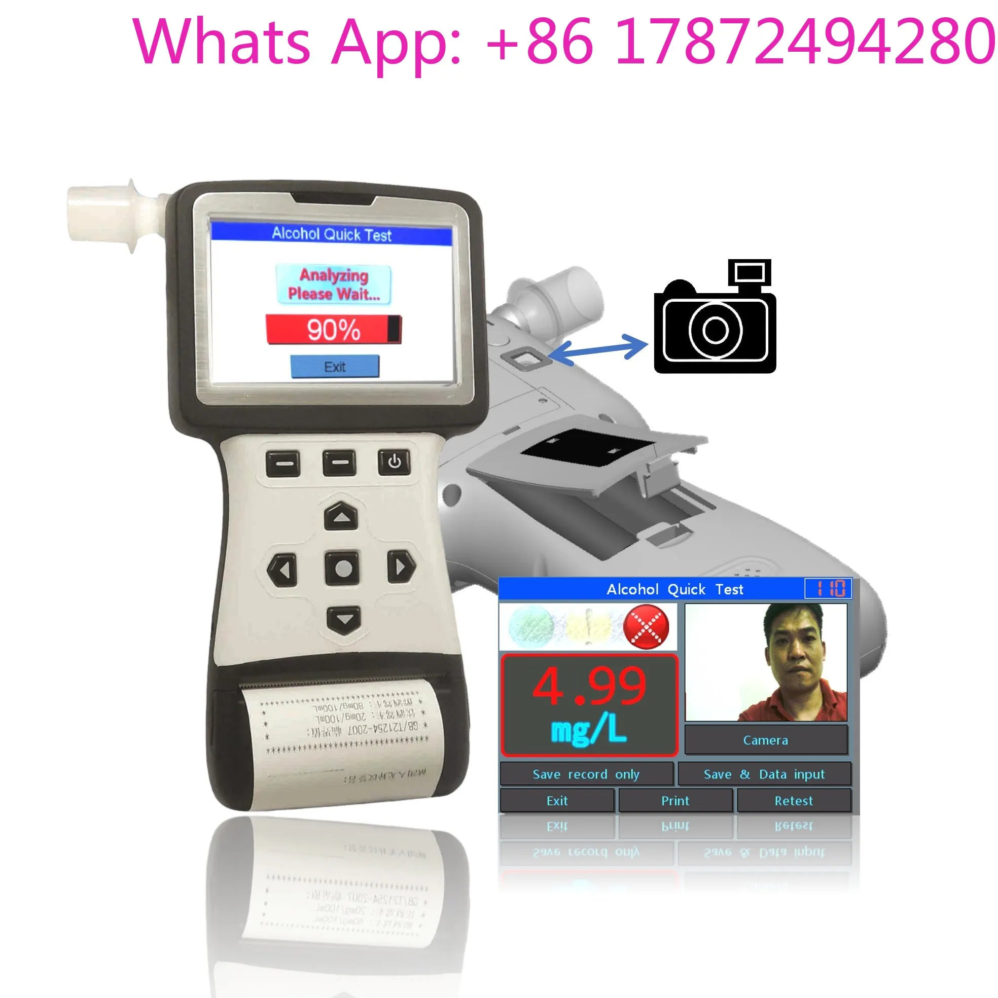 3.5-inch capacitive touchscreen, formal/screening test, dual charge system.