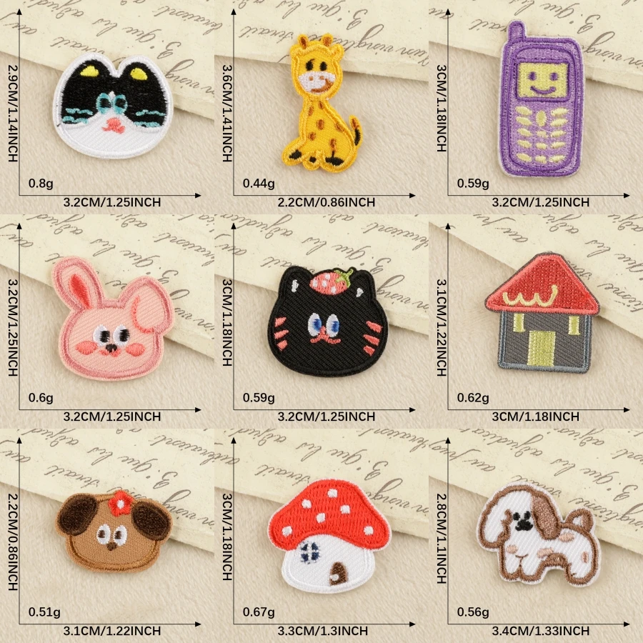 

Милые нежные мультяшные животные и дом, компьютерная вышивка, нашивки, значки, аксессуары для одежды «сделай сам», украшения