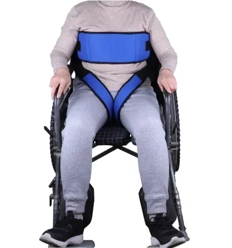 Adjustable Wheelchairs Seat Belts Wheelchair Thigh Belts Safety Harness for Elderly Patients Anti-fall Legs Fixing Belts Medical