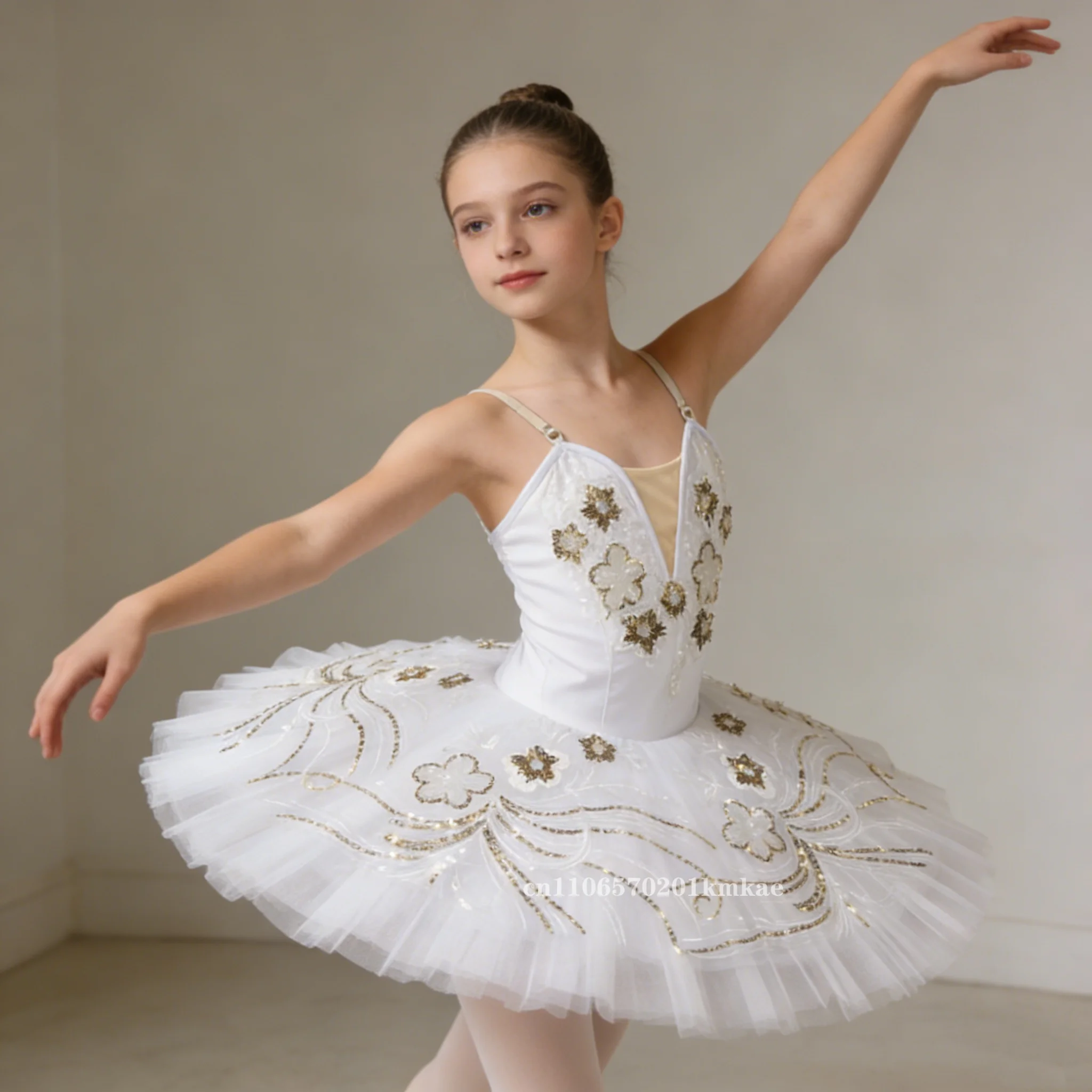 children's-classical-ballet-tutu-costume-green-satin-bodice-with-3d-flower-embroidery-for-ballerina-competition