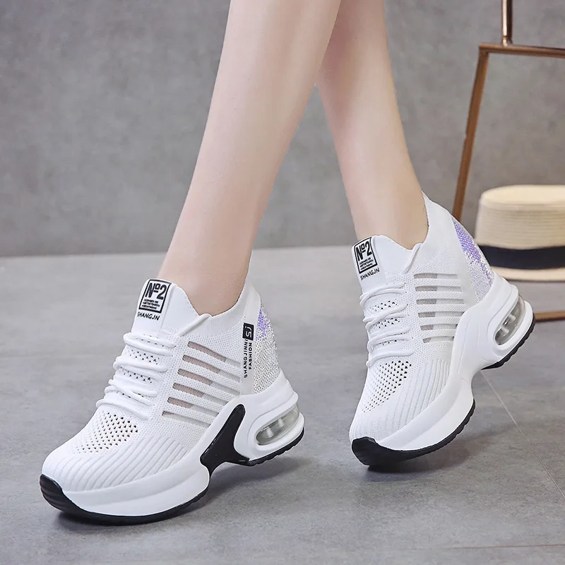 2022 Brand Women Sneakers Platform Chunky Sneakers Female White Casual Shoes women Designer Trainers Comfort Thick Sole Sneakers