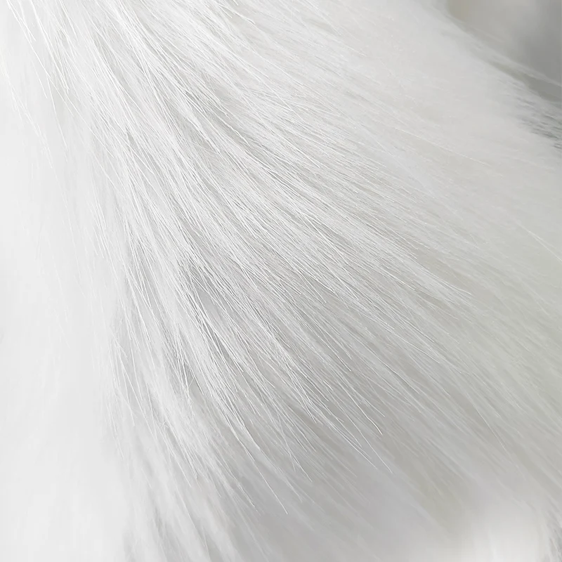 Good White Faux Fox Fur Fabric,Sewing Material,DIY Home Decoration,Collar,Clothing Accessories, about 5cm Long Hair,wide 180cm