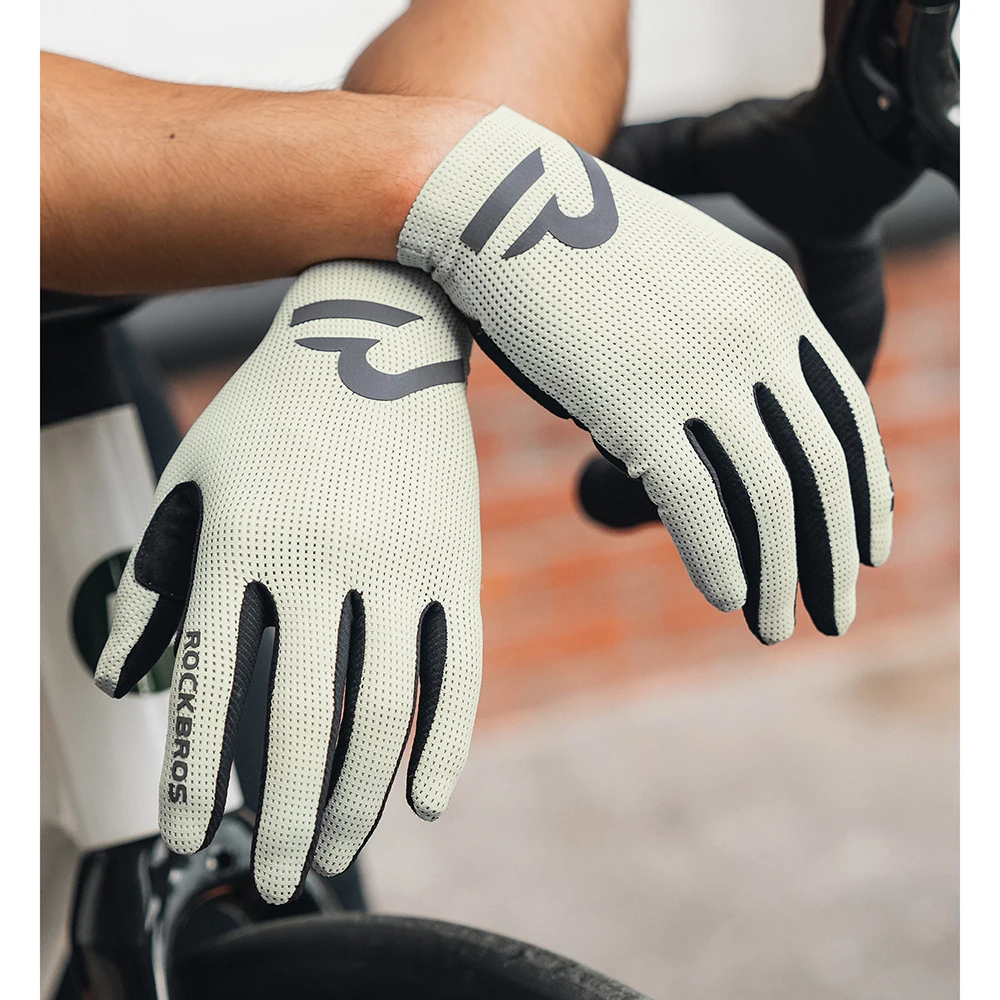 

ROCKBROS Thin Bicycle Gloves Touch Screen Men Women MTB Road Breathable Bike Gloves Sports Fitness Summer Fall Cycling Gloves