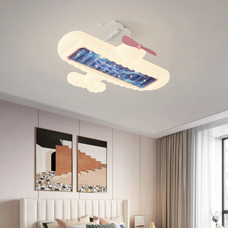 Color Airplane Helicopter Ceiling Lights Children's Room Baby Room Decor Light LED Modern Warm Boy Girl Bedroom Ceiling Lamps