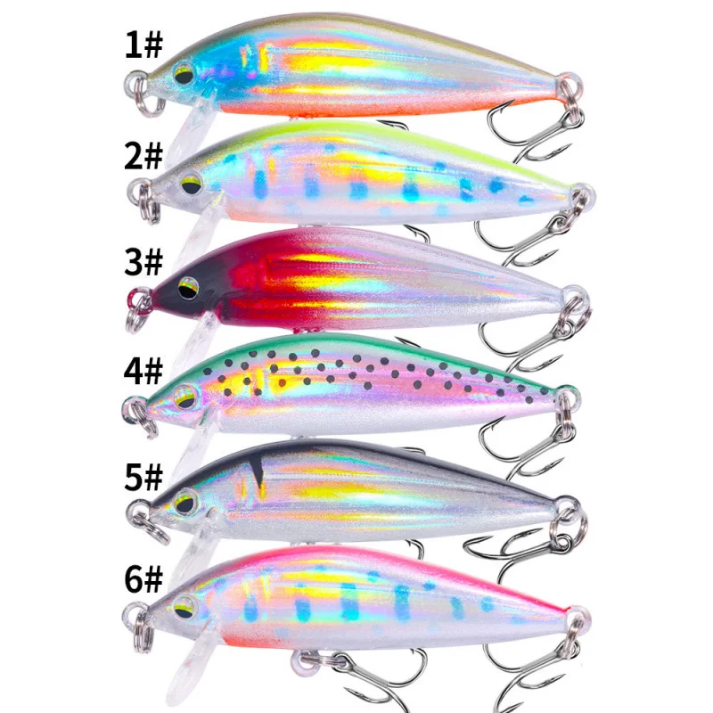 باس الصيد Lure5CM 3GMinnow Lua الطعم كريك كروشيان الكارب أسماك صغيرة العائمة مايكرو الطعم لصيد الأسماك اليوسفي الأسماك ، Snappe الأحمر